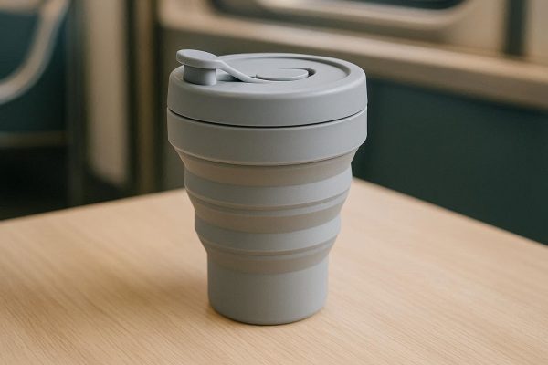 10 Portable Foldable Cup with Lid Reusable for Daily Commute and Travel