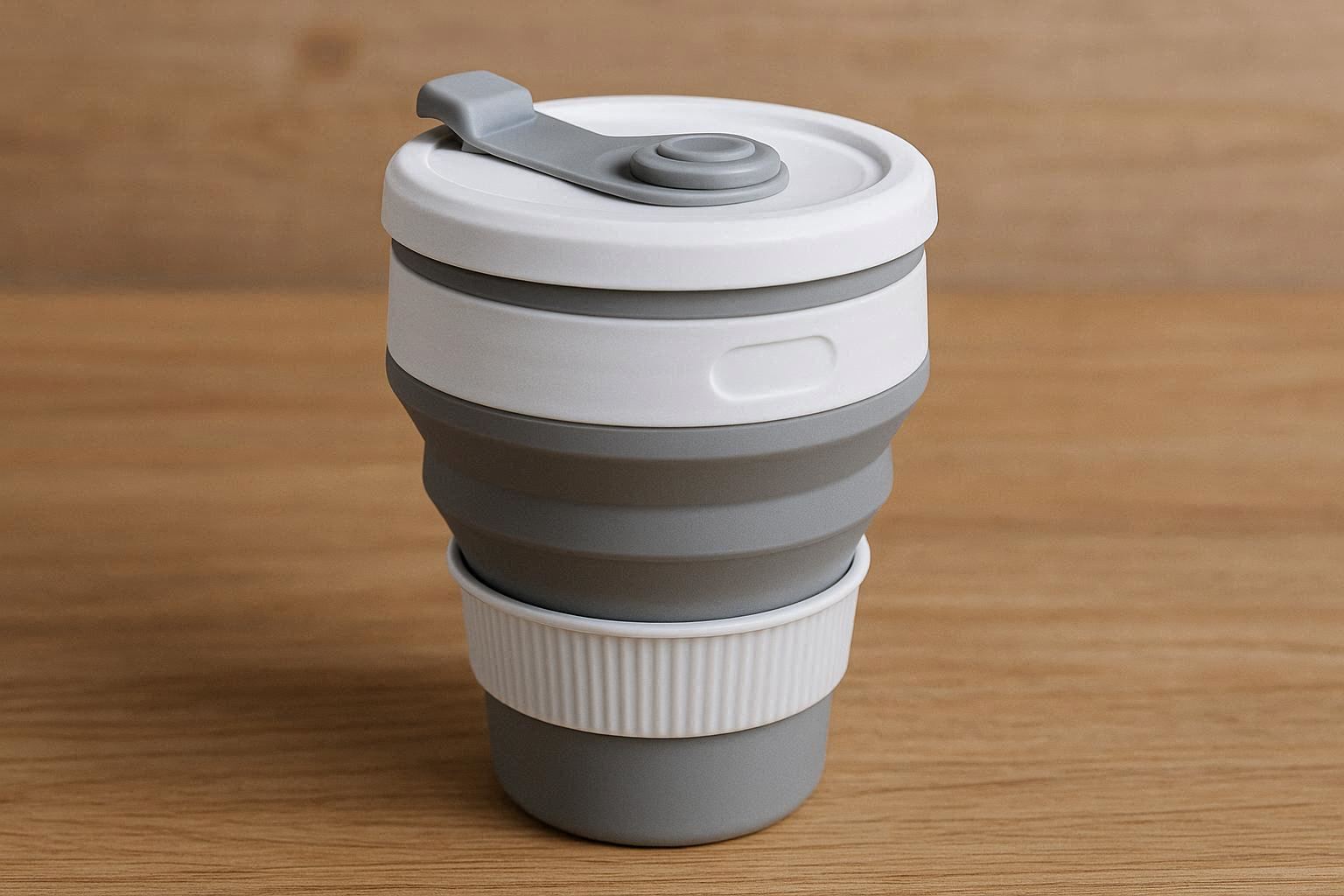 Foldable Coffee Cup with Lid Portable Reusable Camping Mug - Image 1