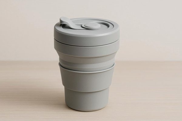 4 Reusable Collapsible Cup for Hot and Cold Drinks Travel Essential