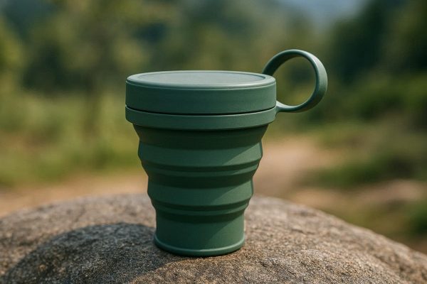 9 Collapsible Silicone Travel Cup Reusable Leak Proof for Outdoor Adventures